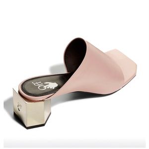 OFF-WHITE Hexnut Leather Metallic-Heel Sandals8/38